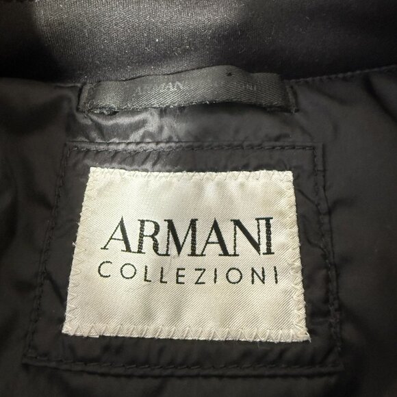 Armani Collezioni Black Mao Neck Down Quilted Jacket - Picture 7 of 12